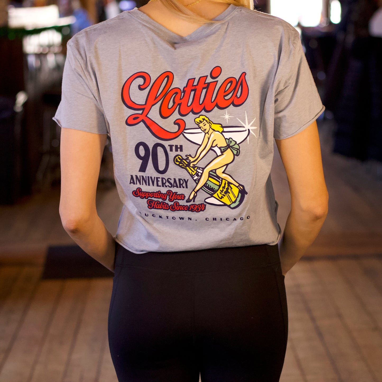 Lotties 90th Anniversary Stonewash Denim Crop