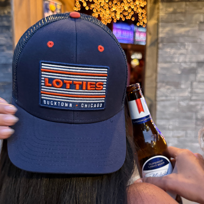 The Swerski | Navy & Orange Lottie's Bucktown, Chicago Hat